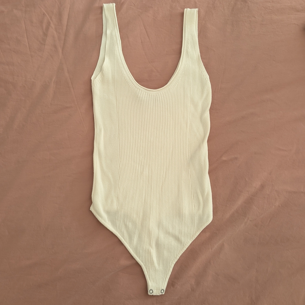Cream Knit Bodysuit